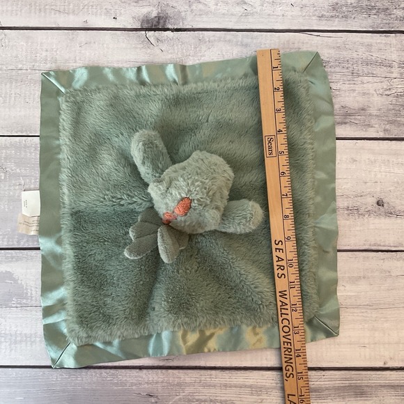 Cloud Island Dragon Wings Lovey Green Plush Baby Security Blanket Satin - Picture 7 of 10